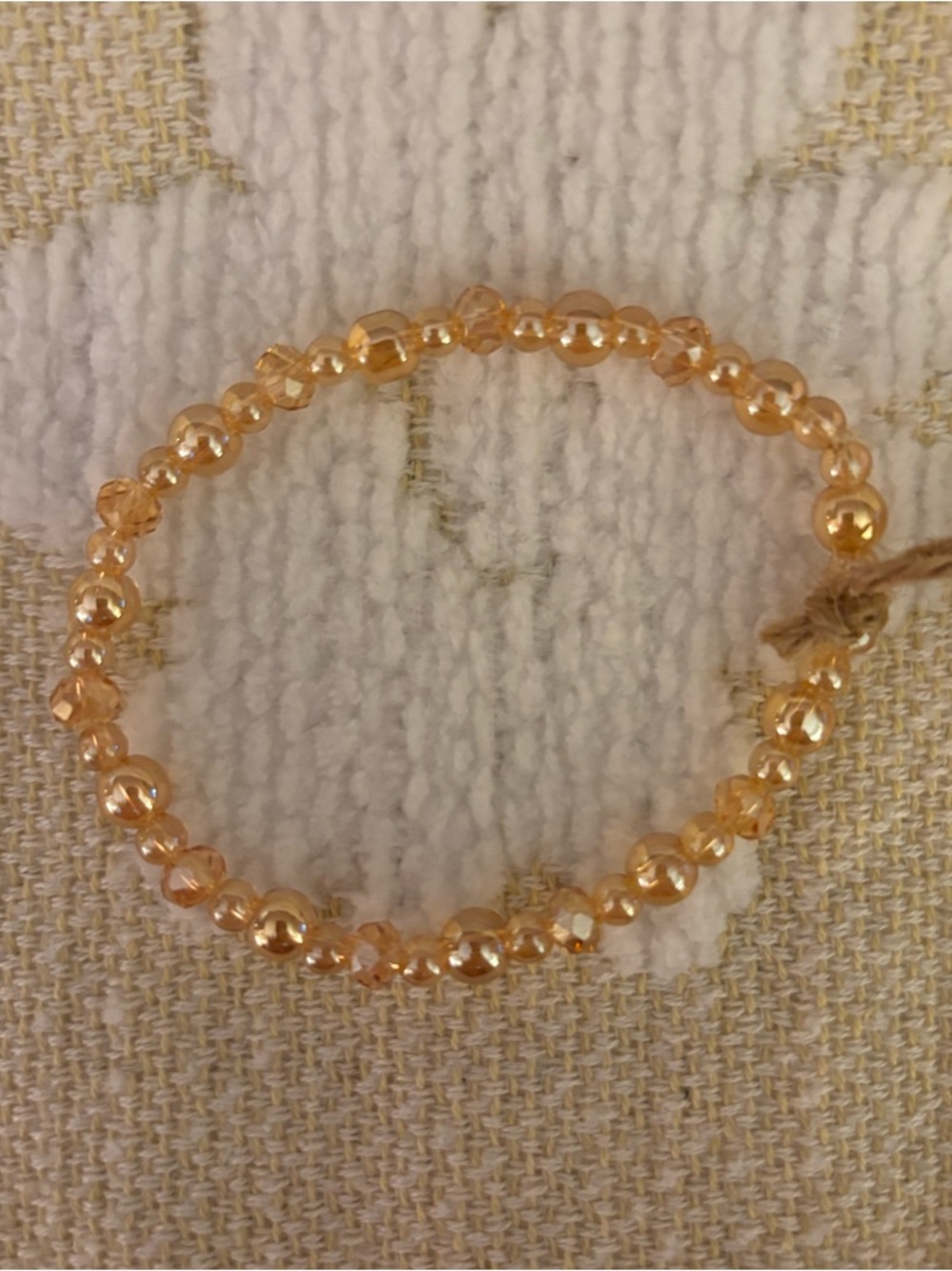 Gold-Tone Beaded Stretch Bracelet